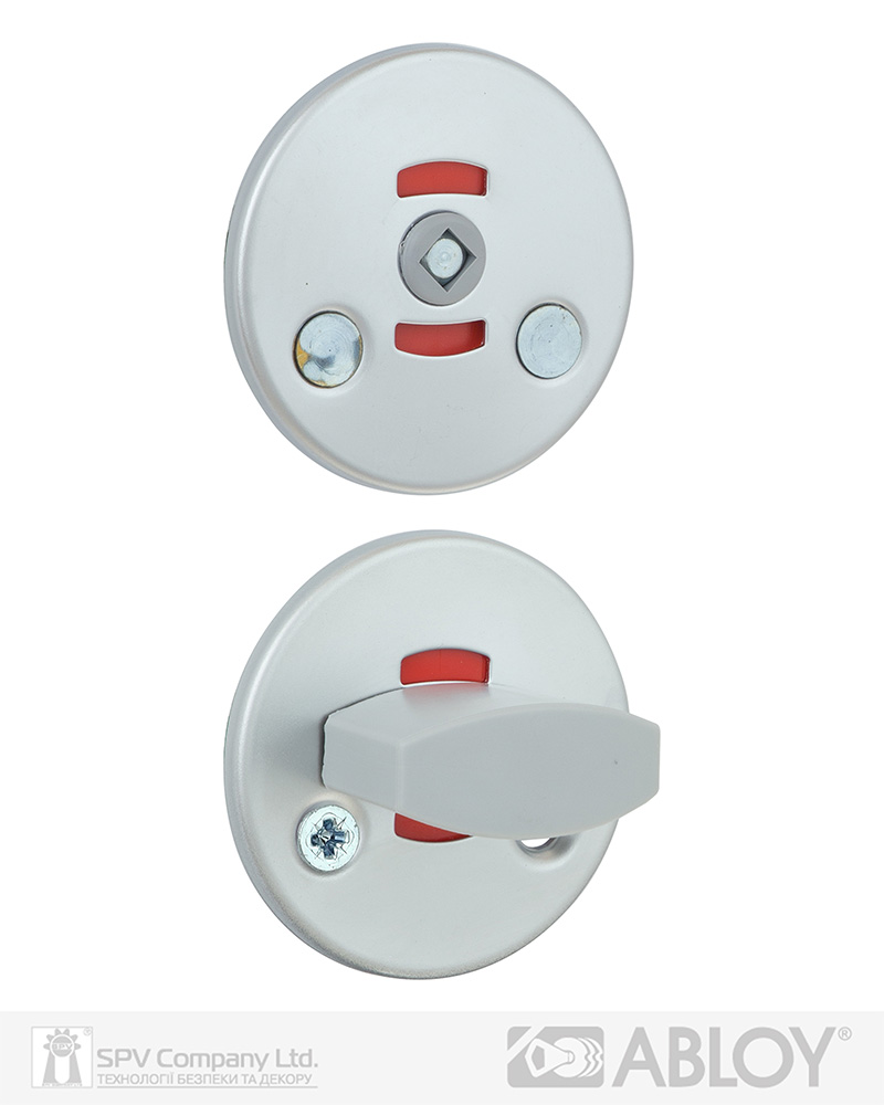Фото Щиток ABLOY   LH001   WC_FIN ROUND   Хром_сатин 40мм наскрізь   FE_HCR Комплект, шток 5мм в інтернет-магазині lock.ua