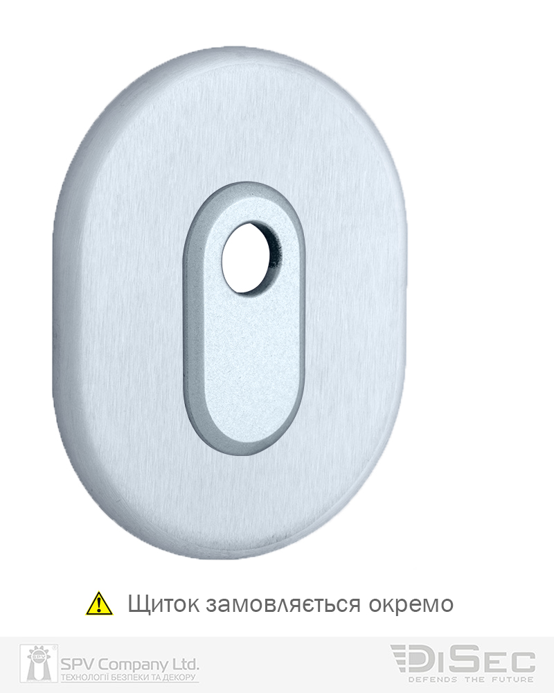 Фото Накладка DISEC     A2427 DIN OVAL     Хром_мат   T       в інтернет-магазині lock.ua
