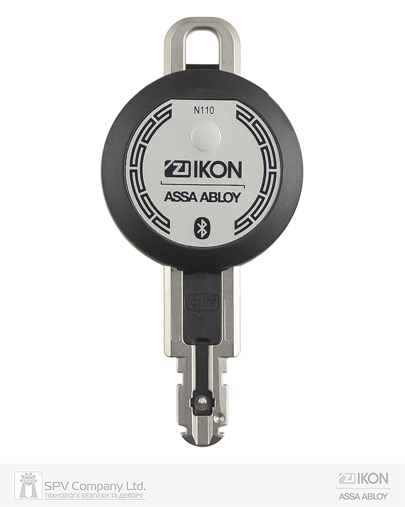 Фото Ключ IKON e-CLIQ 1KEY   27мм VERTICAL CLIQ_GO Bluetooth з кнопкою   15мм       BLACK в інтернет-магазині lock.ua