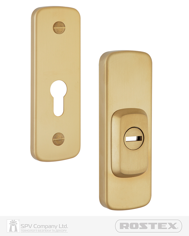 Фото Протектор ROSTEX   *ASTRA R3 DIN PLATE 22мм 38-55мм Нерж.сталь_мат_титан_PVD 3клас NEREZ_MAT_TI     Комплект в інтернет-магазині lock.ua