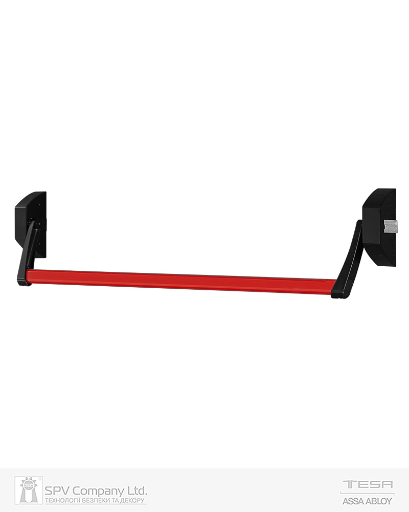 Фото Замок TESA для евакуаційного виходу накладний GLOBAL1S 1 Locking     NR 1200мм 8x8мм N: black (RAL 9005)/ R: red (RAL 3000) в інтернет-магазині lock.ua