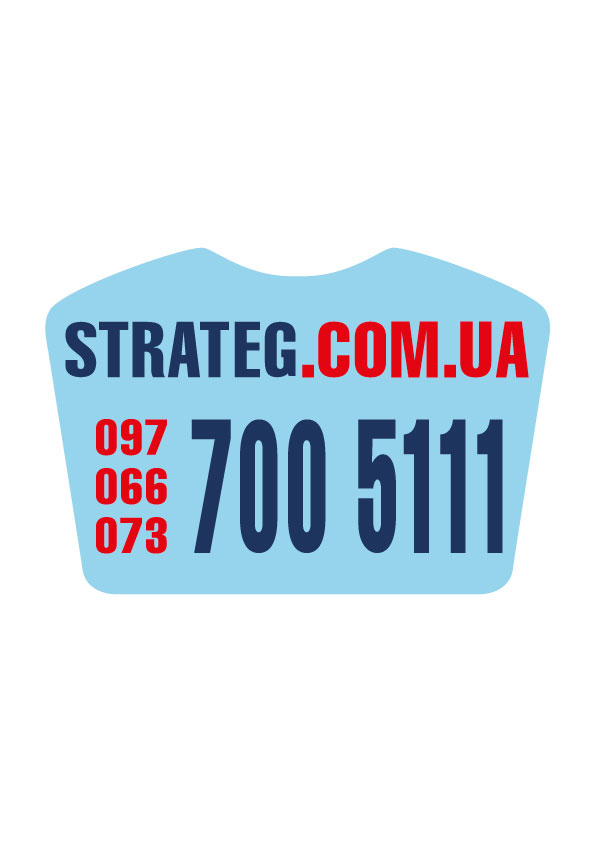Фото Вставка-лого_кольорова ACRYL STRATEG BLUE об’ємна, самоклеюча в інтернет-магазині lock.ua