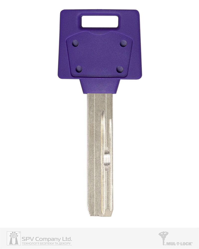 Фото Ключ MUL-T-LOCK MTL400 1KEY 2835 42,5мм HORIZONTAL   NSi 31мм     DND3D_PURPLE_INS     в інтернет-магазині lock.ua