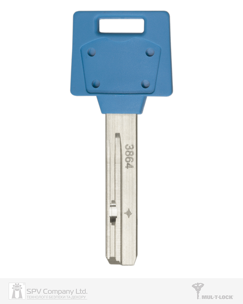 Фото Ключ MUL-T-LOCK MTL400 1KEY 3864 42,5мм HORIZONTAL   NSi 31мм     DND3D_BLUE_INS     в інтернет-магазині lock.ua