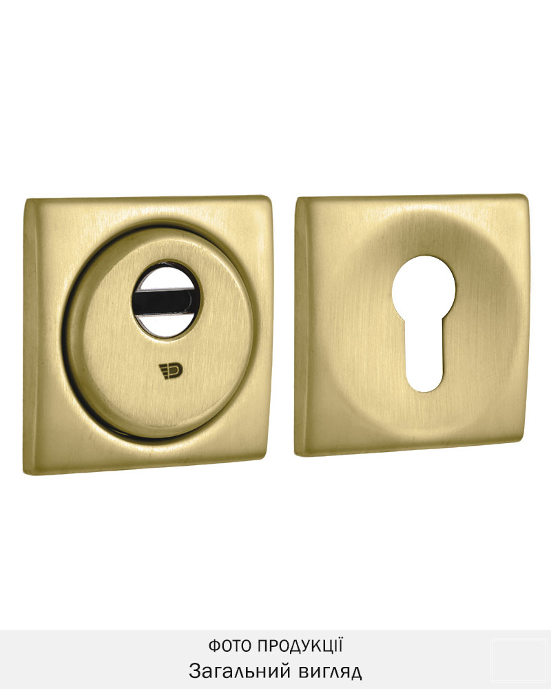 Фото Протектор DISEC   SFERIK BD16 DIN SQUARE 25мм   Латунь_мат 3клас TT     Комплект в інтернет-магазині lock.ua