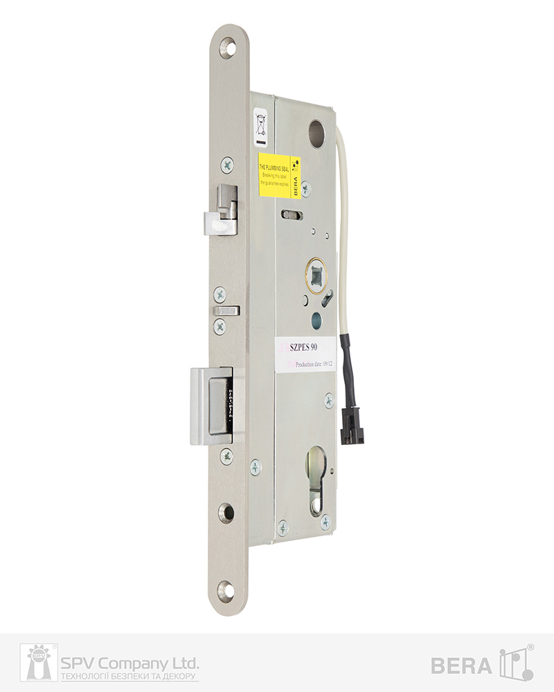Фото Замок електромеханічний BERA SZPES90  BS55мм 90мм FP22 SS T2/T3 DIN SOL 12V NC PANIC_FUNCTION EI   в інтернет-магазині lock.ua