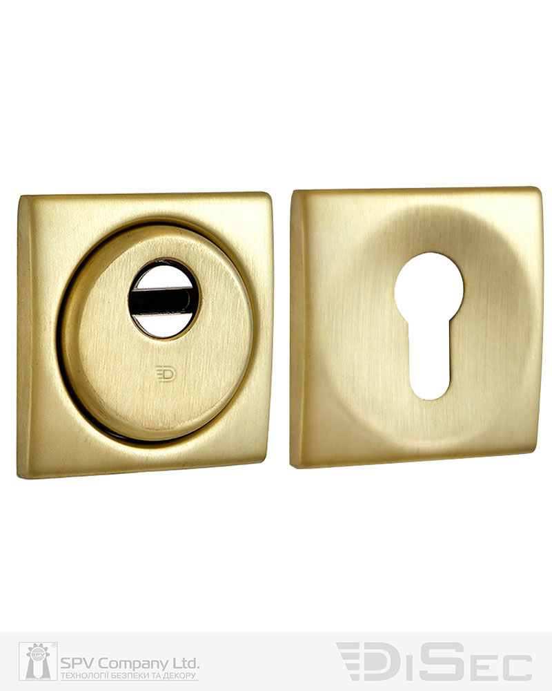 Фото Протектор DISEC   SFERIK BD+ DIN SQUARE 25мм   Латунь_мат 3клас TT     Комплект в інтернет-магазині lock.ua