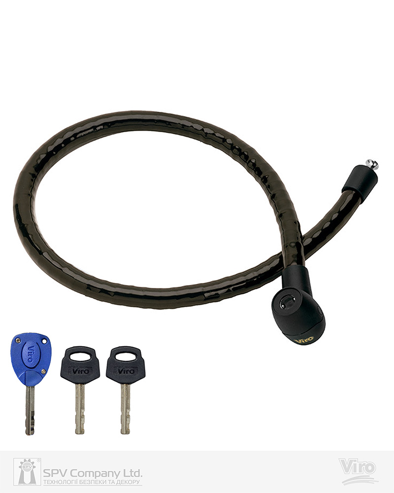 Фото Замок VIRO MOTO SERPIS_PLUS   з тросом 120 см   3KEY       в інтернет-магазині lock.ua
