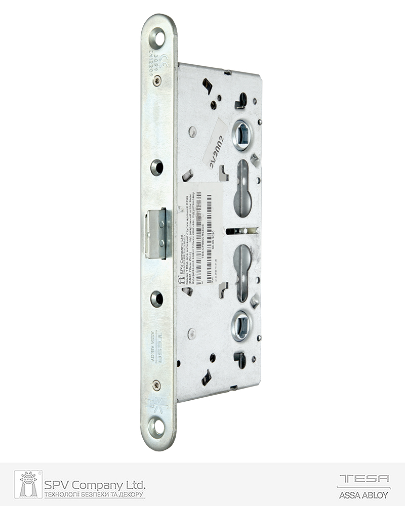 Фото Замок TESA для активної стулки врізний CF69 1 Locking BS65мм 72мм Zinc   9x9мм відкривання зовні тільки ключем, під установку зовні фіксованої ручки в інтернет-магазині lock.ua