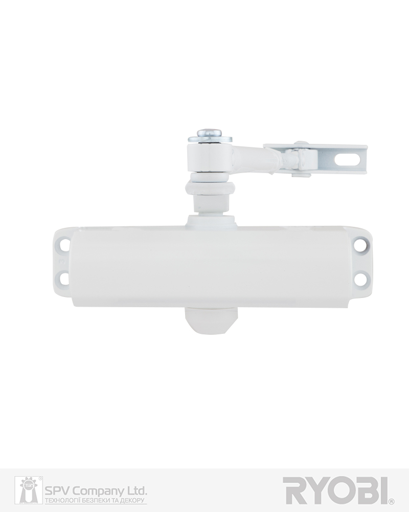 Фото Дотягувач накладний RYOBI 9900 9903 GLOSSY_WHITE   STD_ARM EN_2/3 до_65кг 965мм     осьового типу верхнього монтажу   в інтернет-магазині lock.ua