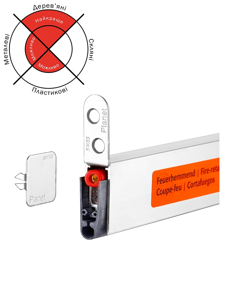 Фото Ущільнювач активний PLANET HS 13x30mm/22mm 48 db 960 мм дерев'яні 900908, до розсувних дверей   в інтернет-магазині lock.ua