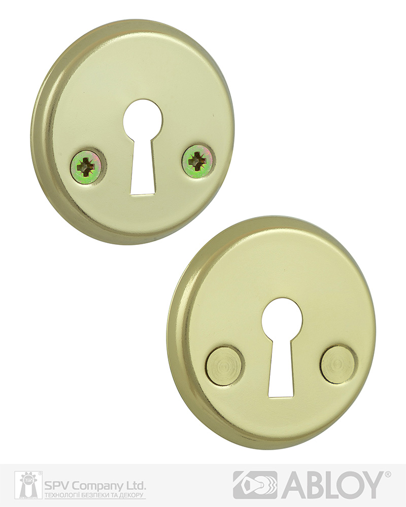 Фото Щиток ABLOY   016   A_FIN ROUND   Лак_золотистий   наскрізь   FE_KULA Комплект в інтернет-магазині lock.ua