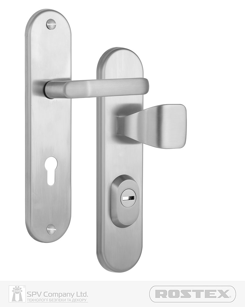 Фото Фурнітура захисна ROSTEX UNIVERSAL_PLUS R fix-mov DIN PLATE 85мм Нерж.сталь_мат   38-55мм 3клас Baryt NEREZ_MAT   в інтернет-магазині lock.ua