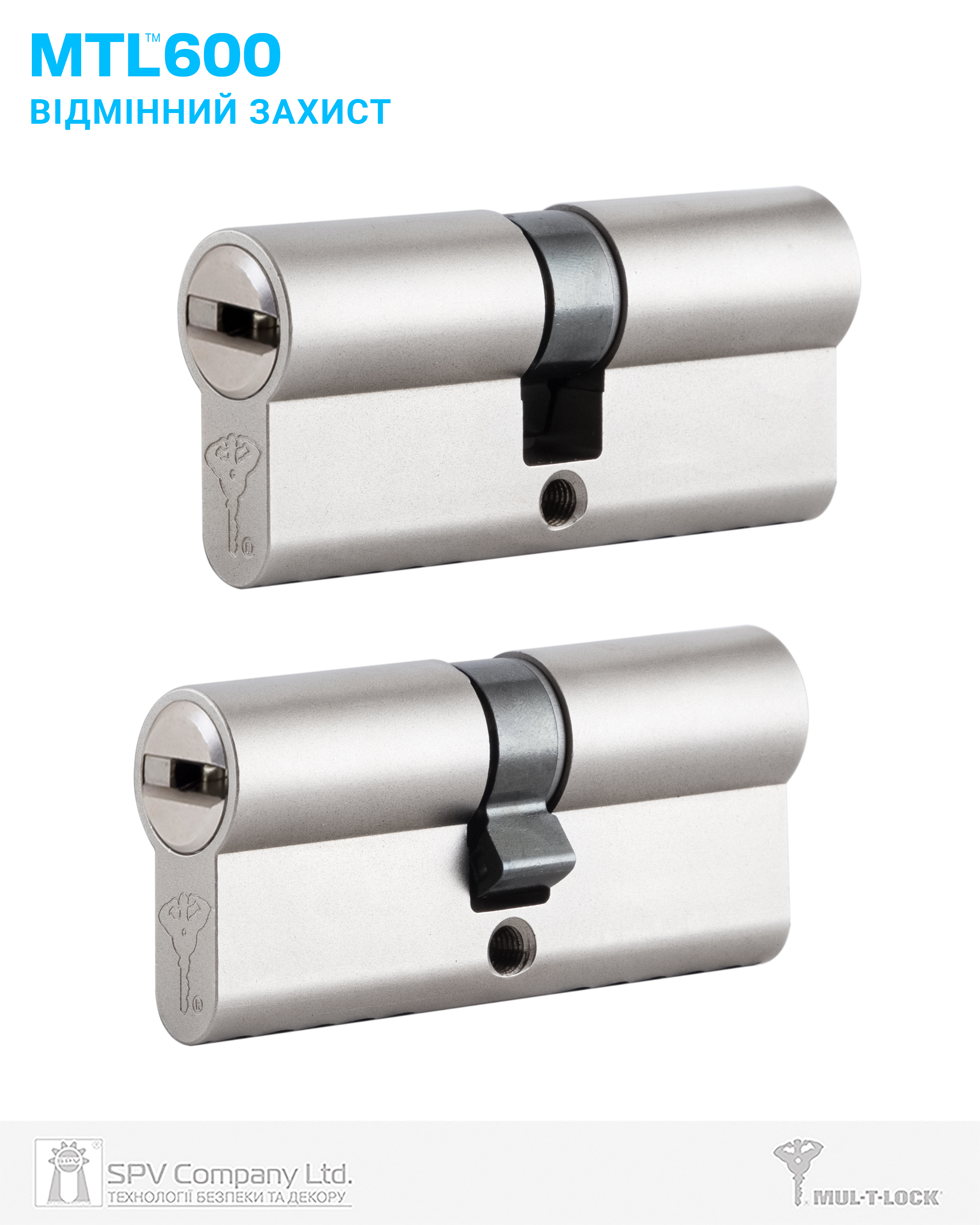 Фото Циліндр MUL-T-LOCK DIN_KK XP   MTL600 54 NST 27x27   CAM30   3KEY DND3D_BLUE_INS 264S в інтернет-магазині lock.ua