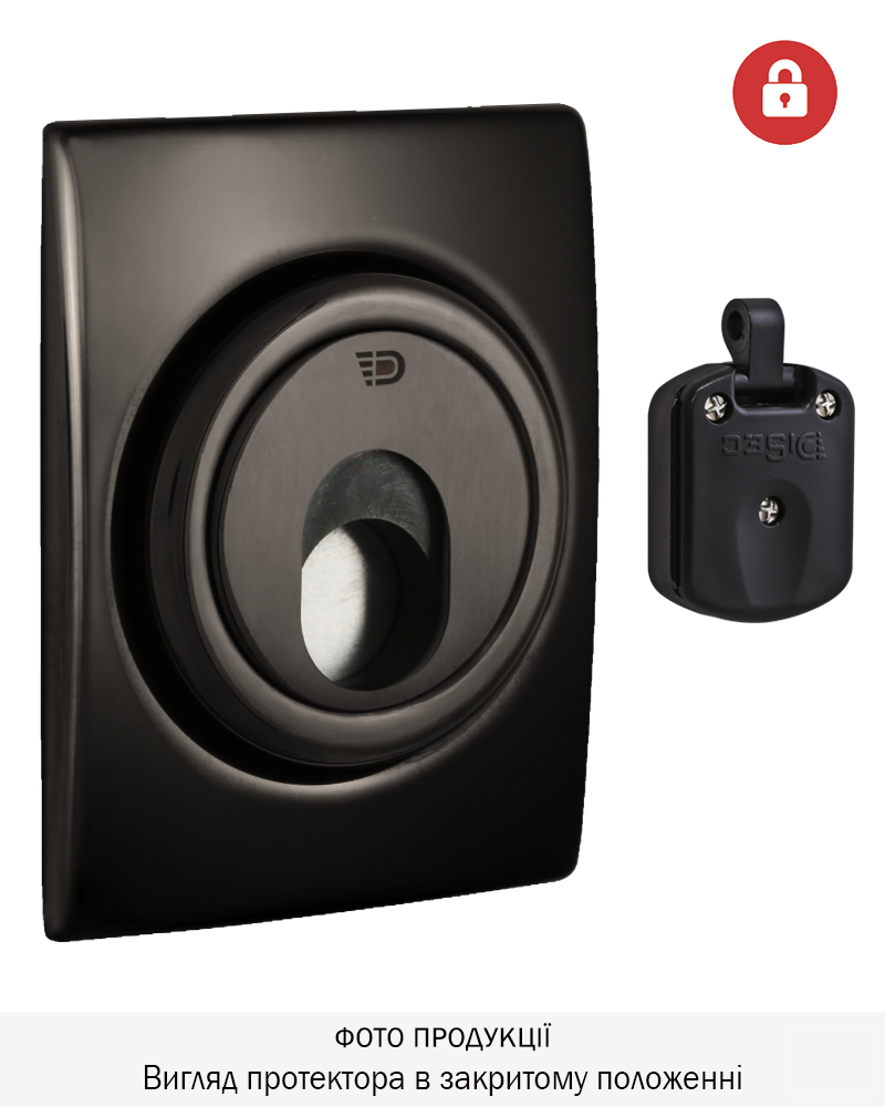 Фото Протектор DISEC MAGNETIC_3G   3G2WB DIN SQUARE 25мм   Хром_чорний   8 3KEY KM0P3G Зовнішній в інтернет-магазині lock.ua