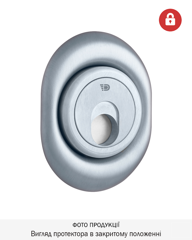 Фото Протектор DISEC MAGNETIC_3G   3G2FM DIN OVAL 25мм   Хром_мат 3клас T 3KEY KM0P3G Зовнішній в інтернет-магазині lock.ua