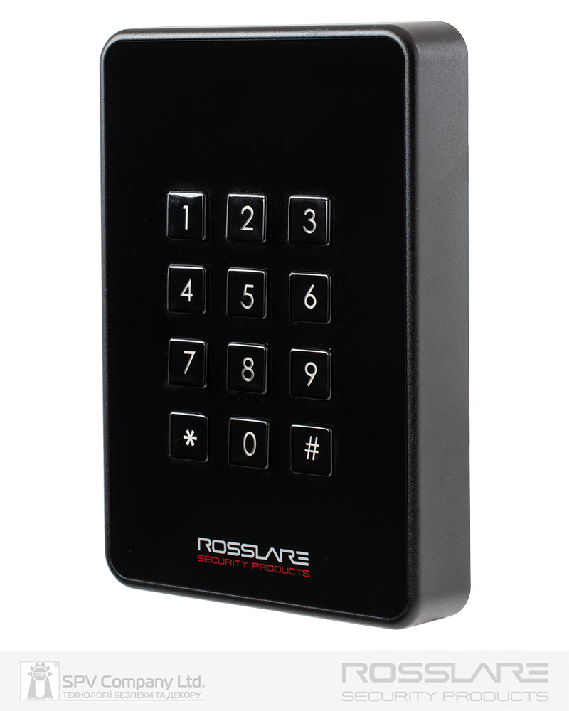 Фото Зчитувач електронний  ROSSLARE AY-H6355BT   зовнішній код+карта MIFARE DESFIRE EV1_13.56Mhz NFC and BLE ID в інтернет-магазині lock.ua