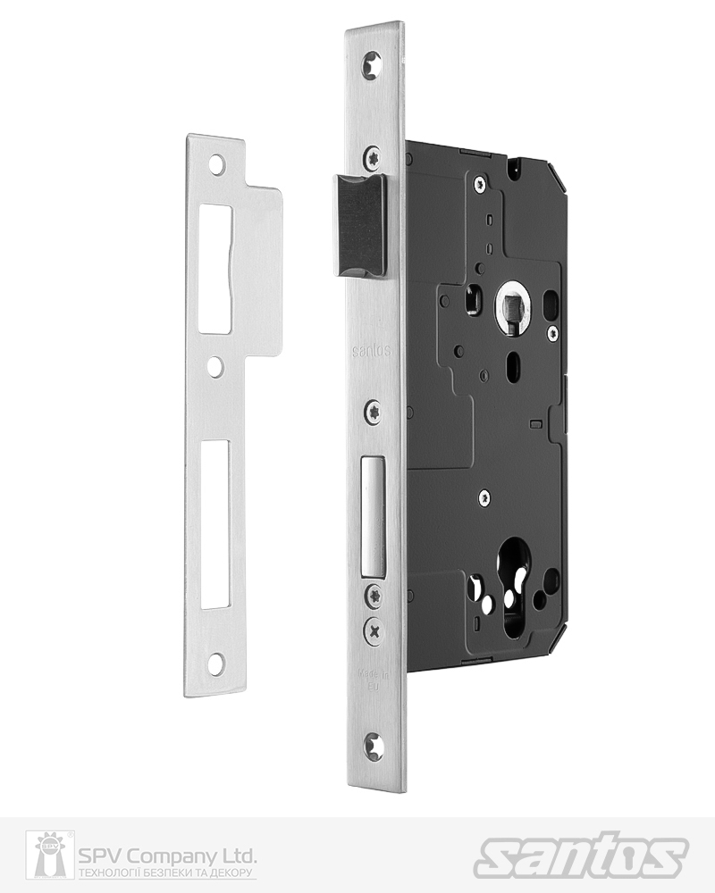 Фото Замок врізний SANTOS 1-WAY DIN 785 SS   UNIV BS60мм 85мм               SP   в інтернет-магазині lock.ua
