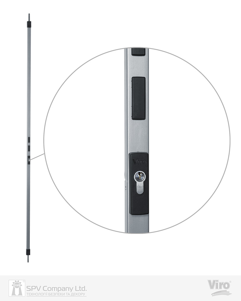 Фото Замок накладний VIRO 2-WAY DIN SPRANGA   GREY UNIV                 length_2400mm SP   в інтернет-магазині lock.ua