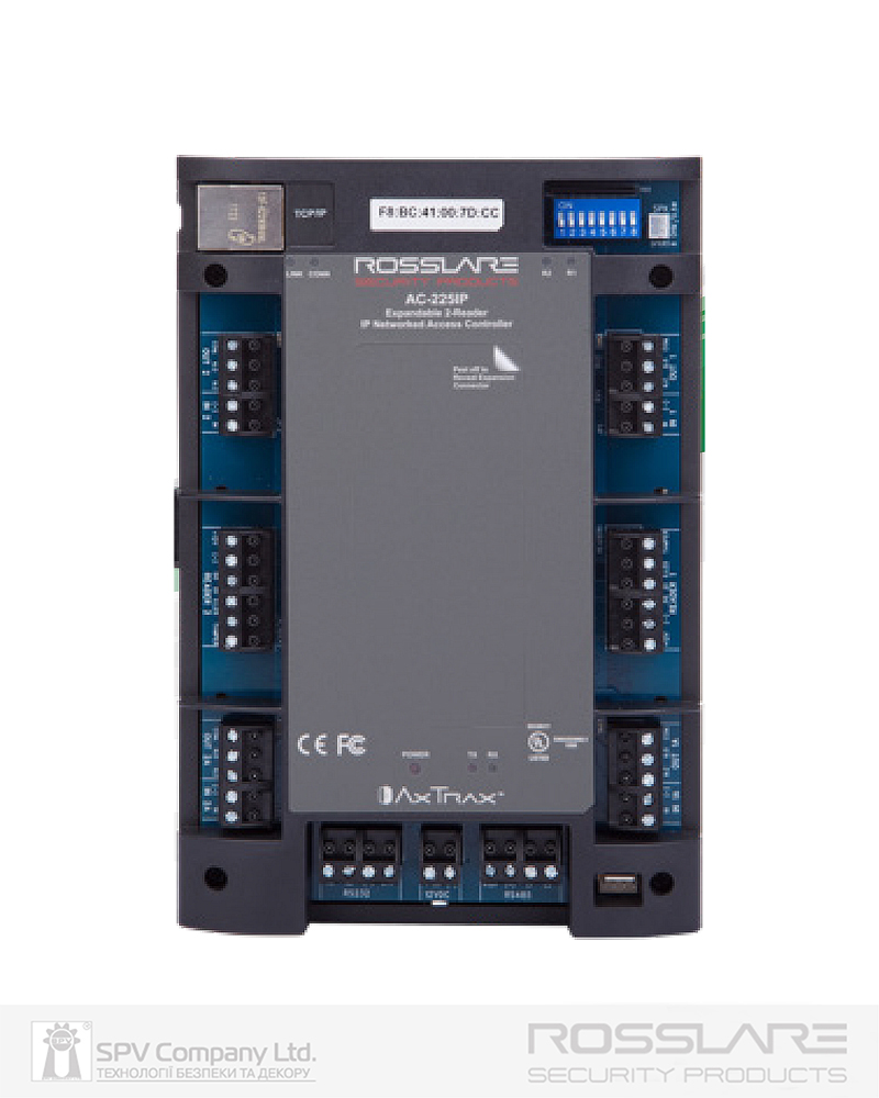 Фото Панель контролера ROSSLARE AC-825IP-PCBA мережевий  внутрішній     без корпусу, з IP-модулем з кріпленням на DIN рейку в інтернет-магазині lock.ua