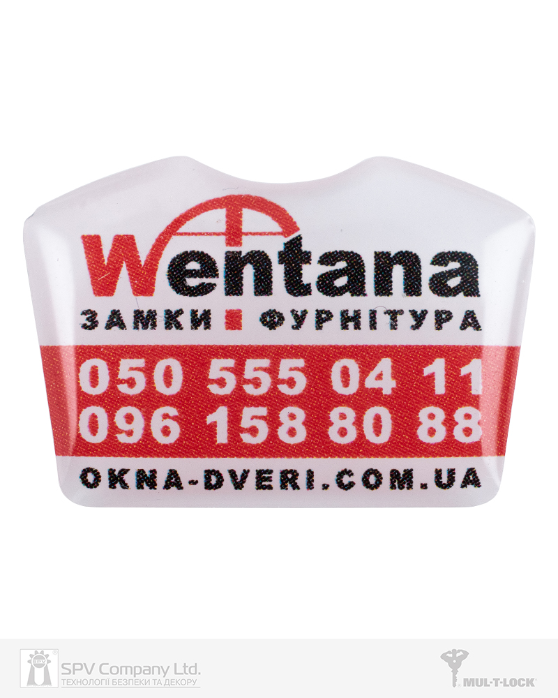 Фото Вставка-лого_кольорова ACRYL WENTANA WHITE об’ємна, самоклеюча в інтернет-магазині lock.ua