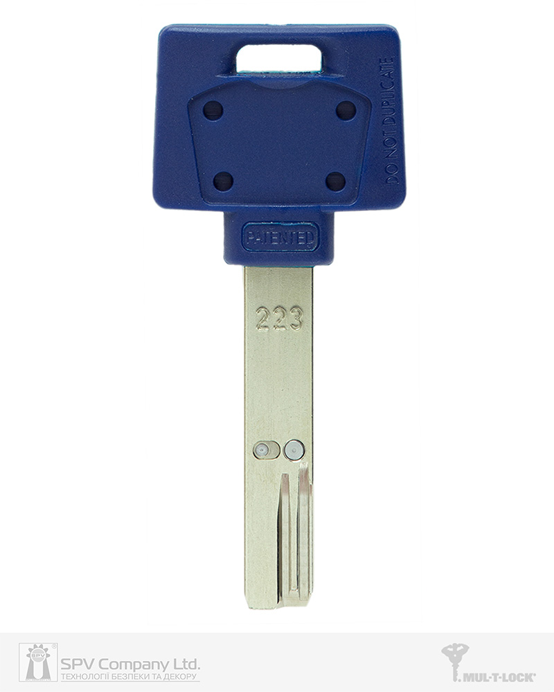 Фото Ключ MUL-T-LOCK INTERACTIVE+ 1KEY 223S 42,5мм HORIZONTAL   NSi 31мм     DND3D_BLUE_INS     в інтернет-магазині lock.ua