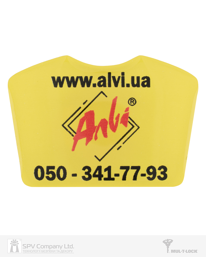 Фото Вставка-лого_кольорова ACRYL ALVI YELLOW об’ємна, самоклеюча в інтернет-магазині lock.ua