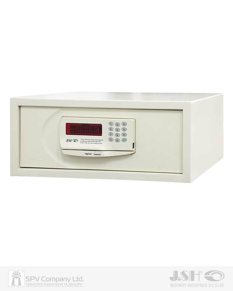 Фото Сейф готельний JSH S 804 DС код+карта MAGNETIC слонова кістка   210х485х380 мм в інтернет-магазині lock.ua