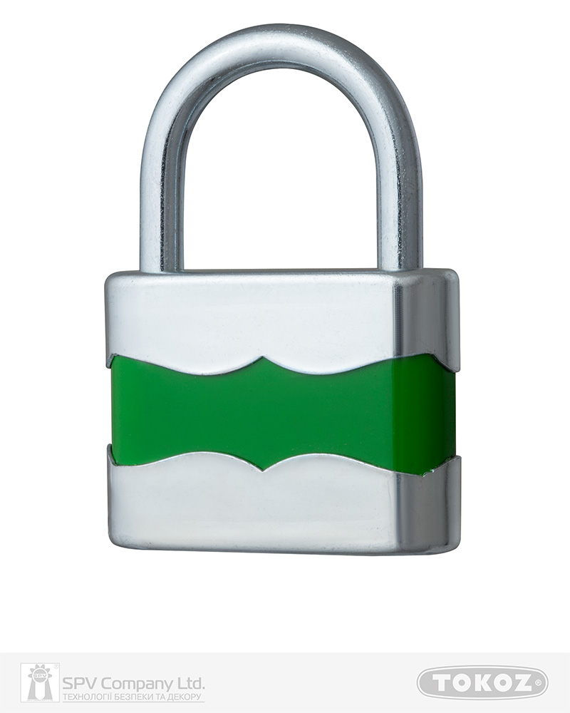 Фото Замок висячий TOKOZ DUPLO_45       2KEY TK3_M NR_shackle 25мм 5,6мм зелений в інтернет-магазині lock.ua