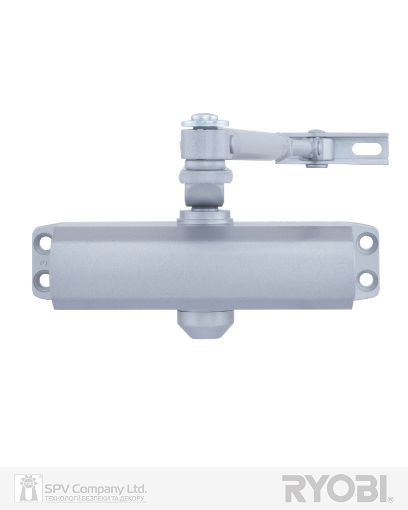 Фото Дотягувач накладний RYOBI 9900 9903 SILVER   STD_ARM EN_2/3 до_65кг 965мм     осьового типу верхнього монтажу   в інтернет-магазині lock.ua