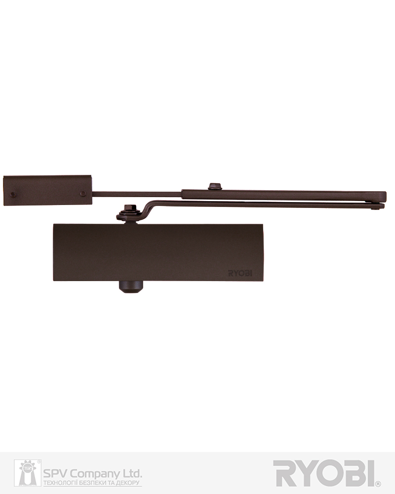 Фото Дотягувач накладний RYOBI 1200 D-1200P(U) DARK_BRONZE   UNIV_ARM EN_2/3/4 80кг 1100мм   FIRE   в інтернет-магазині lock.ua