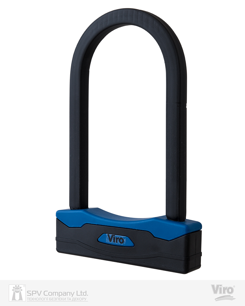 Фото Замок VIRO MOTO SEZIONE BLACK       2KEY   180мм   в інтернет-магазині lock.ua