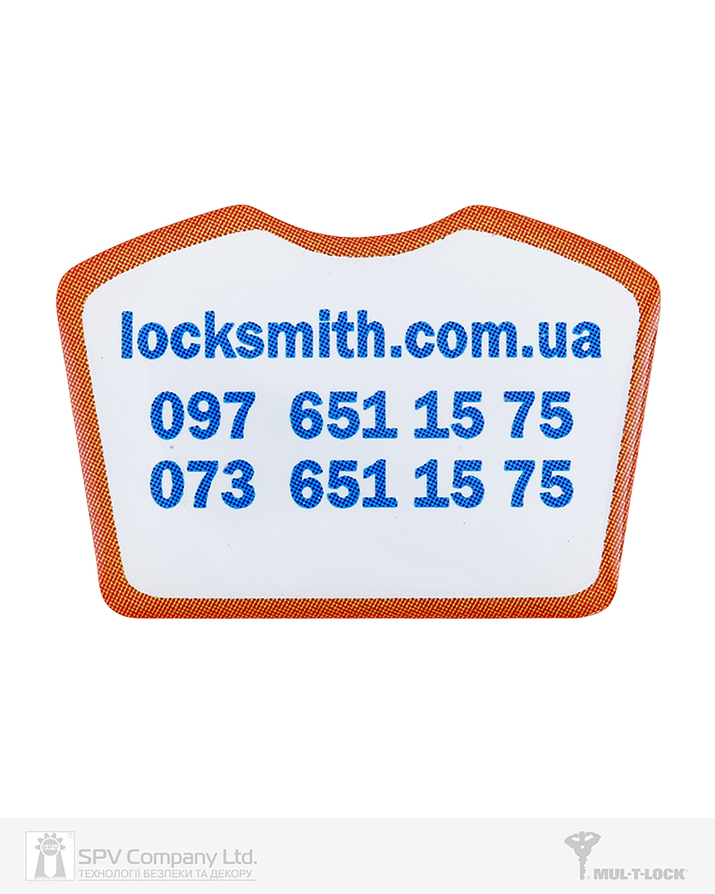 Фото Вставка-лого_кольорова ACRYL LOCKSMITH WHITE об’ємна, самоклеюча в інтернет-магазині lock.ua