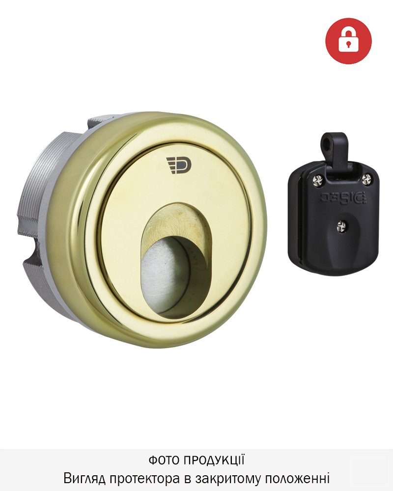 Фото Протектор DISEC MAGNETIC_3G   3G2 DIN   25мм   Латунь_PVD 3клас 2 3KEY KM0P3G Зовнішній, без щитка в інтернет-магазині lock.ua