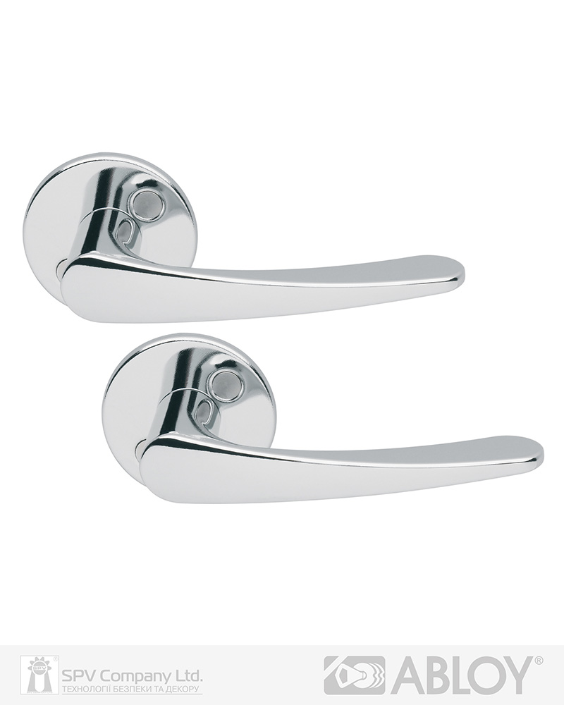 Фото Ручка дверна ABLOY INTERIA 19/001 mov-mov FIN ROUND   Хром_полірований 40мм наскрізь Interia ZN_CR Комплект в інтернет-магазині lock.ua