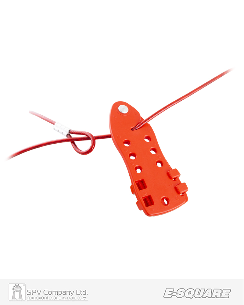 Фото Блокіратор тросовий E-SQUARE     універсальний червоний + 1,8 м корд-шнур в інтернет-магазині lock.ua